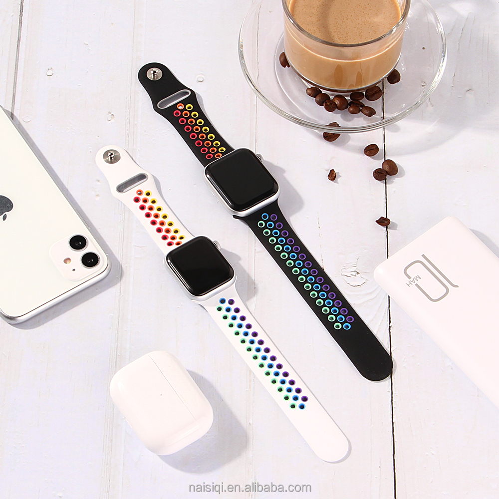 Наручных часов Apple Watch 38 мм, 42 мм, версия 5/4/3/2 силиконовый спортивный ремешок сменный Браслет