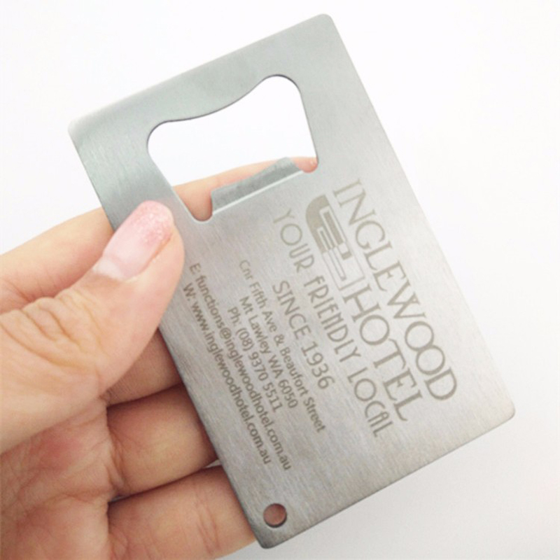 Credit Card Sized Beer Bottle Openers Metal Stainless Steel Business Card Bottle Opener Party Favor Custom Engrave Logo Text
