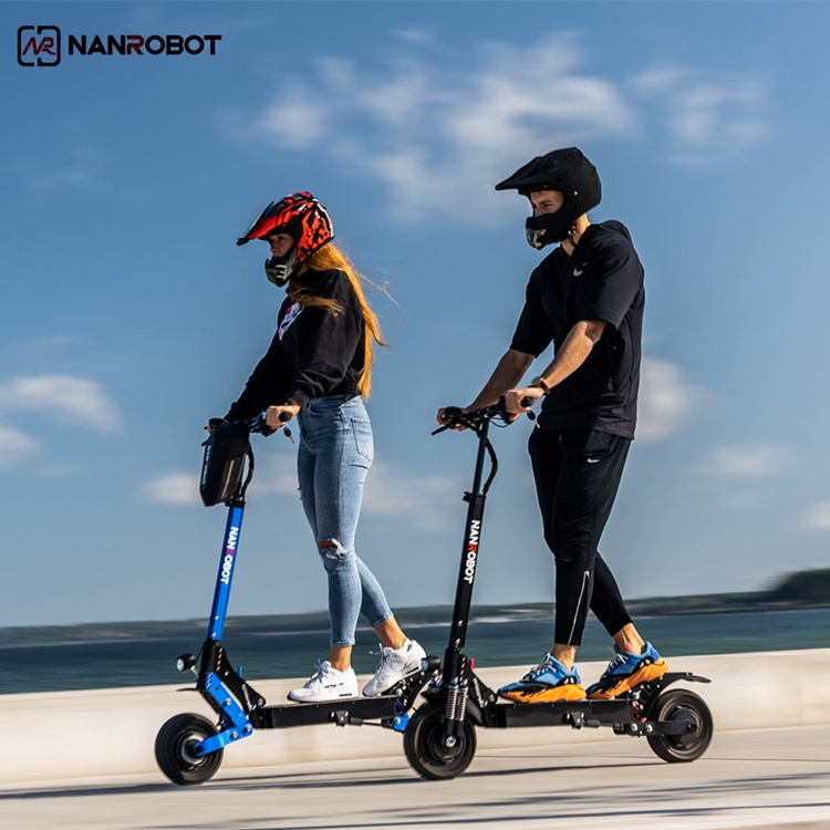 Nanrobot 10 дюймов 52v 2000w D4 + двойной двигатель высокое качество Электрический скутер, способный преодолевать Броды для взрослых со склада ЕС