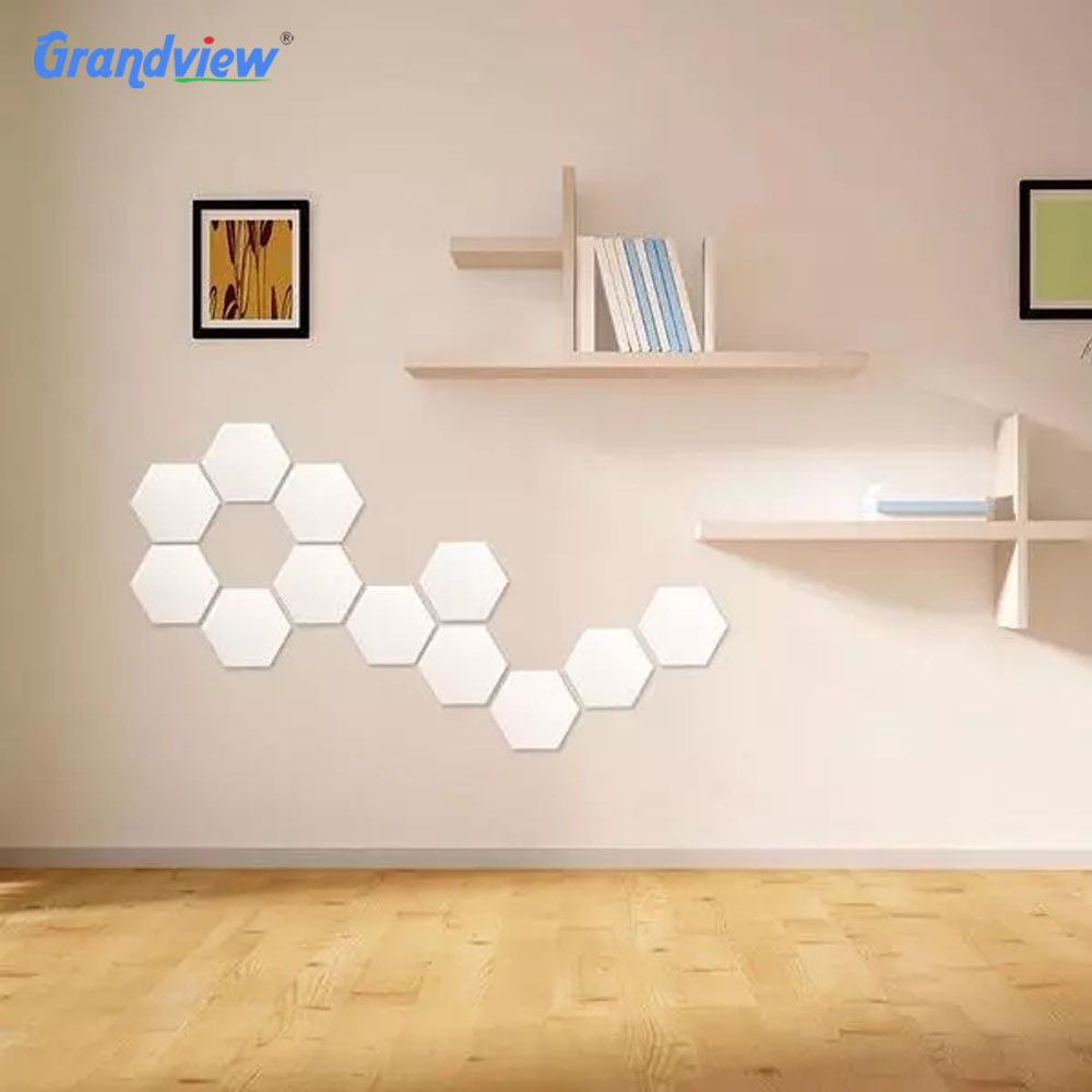 Шестиугольные буквы зеркальные 3d diy настенные наклейки