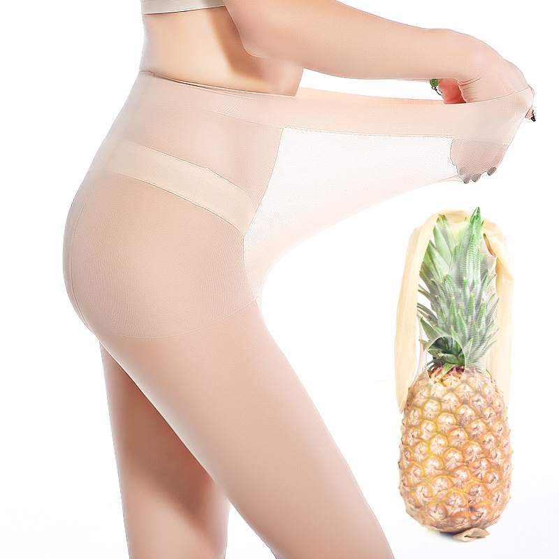 Spring and summer ultra thin sexy women's Velvet anti hook silk arbitrarily cut black silk stockings 10d pineapple stockings