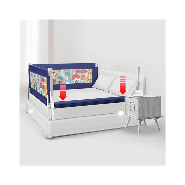 Manufacturer Wholesale Cute Cartoon Pattern Adjustable Bed Guard Infant Bed Guardrail