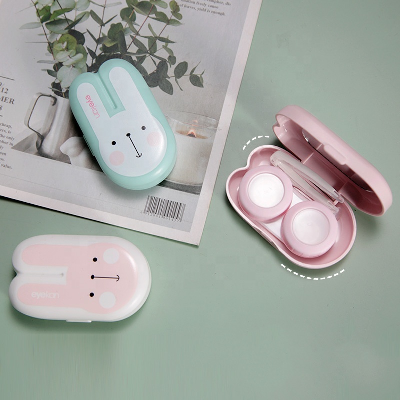 Eyekan Cute Contact Lens case Multi Color Good Quality case For Eye Contact Lenses Travel Kit