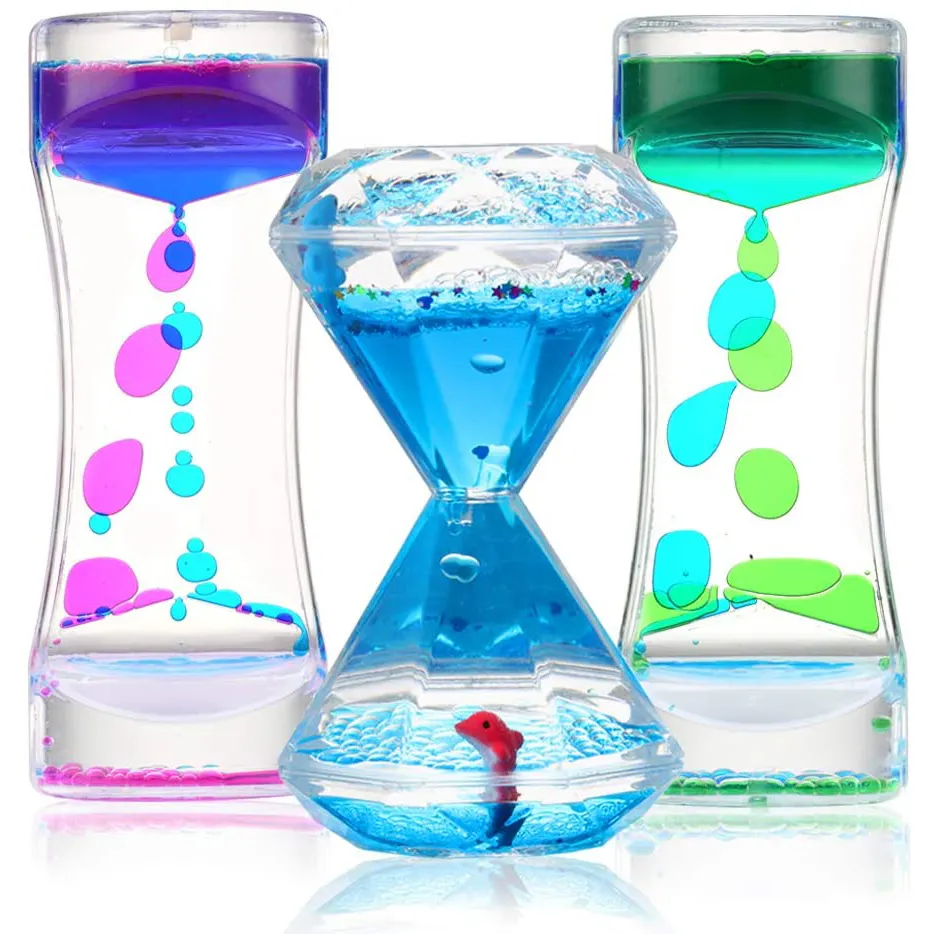 Sensory Liquid Motion Timer Bubbler Toy-Pack of Calming Toy for Toddlers with Autism,Office Desk Decor