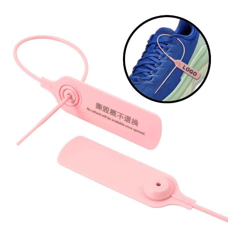 Custom Brand Watch Sneaker Clothing Hang Tags Plastic Security Seals Logo Seal Plastic For Clothing Shoe Tag