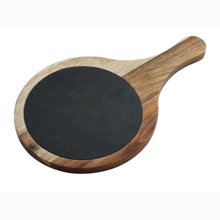 The factory Custom Kitchen Serving Board with Handle Wood and Slate Cutting Chopping Block Fruit Charcuterie Food Board