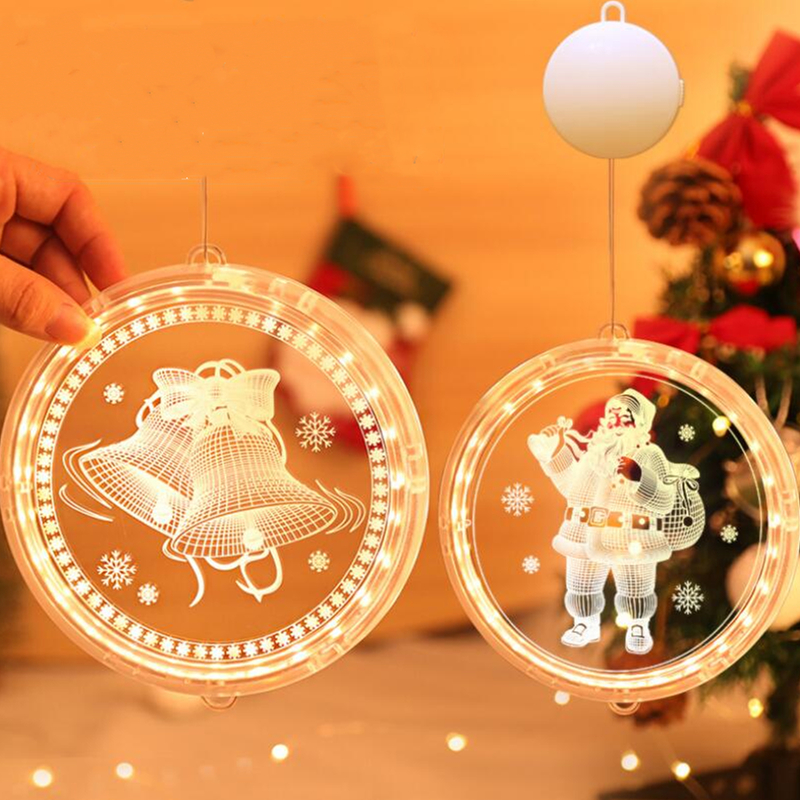 16 см 3D Подвесные светодиодные украшения luces de navidad Room моделирование спальня праздничное освещение макет окно рождественские огни