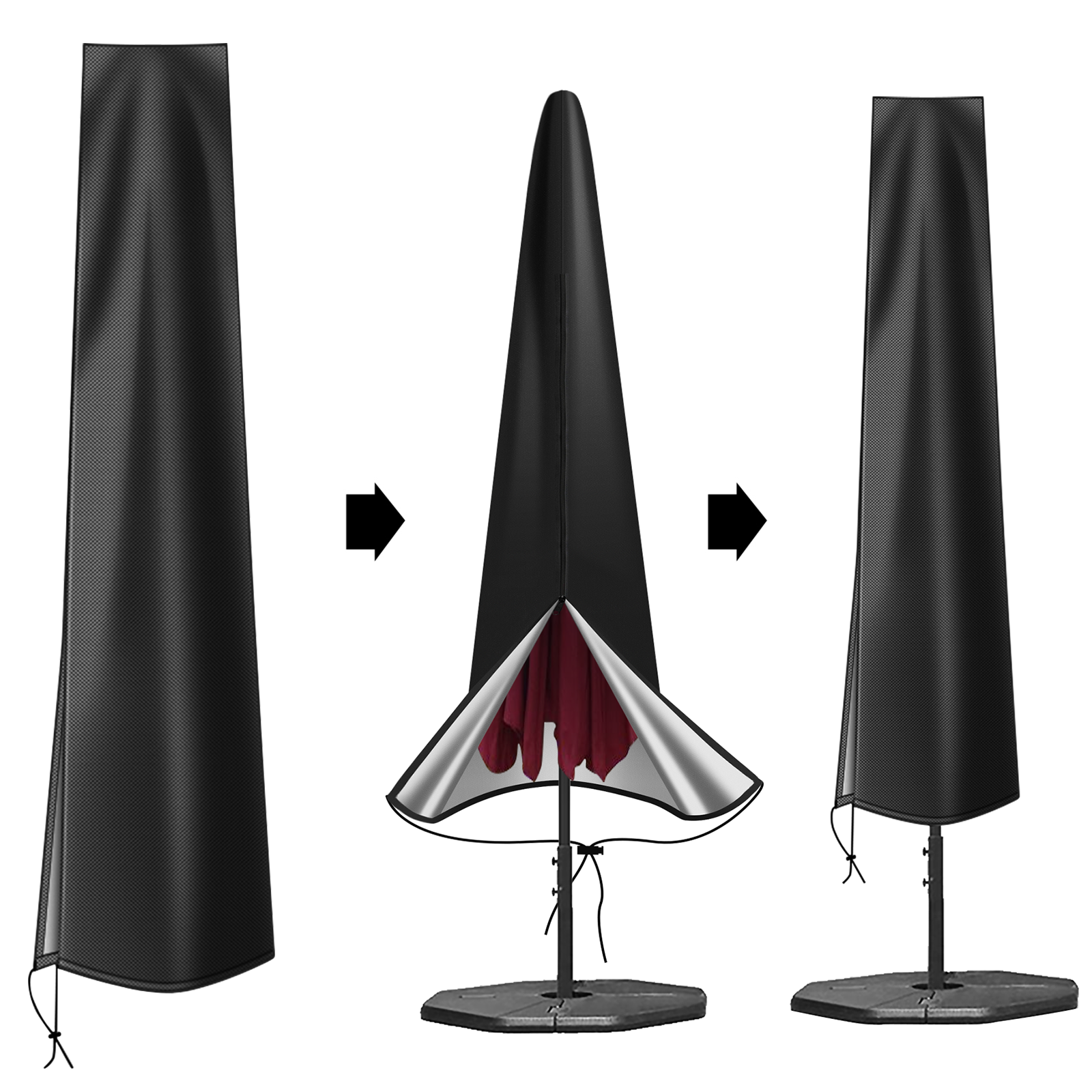 420D Holiday Outdoor Balcony Waterproof And Uv Protection Umbrella Cover Sun Protection Garden Umbrella Cover