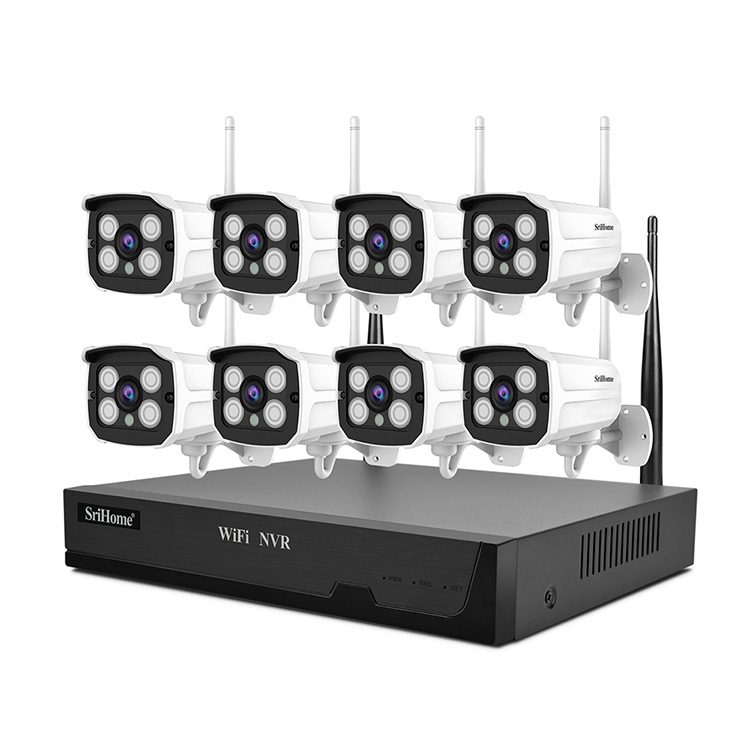 Srihome NVS001-8CH 1080P комплект домашней системы наблюдения за дешево! Офисный стул на металлической монитор камеры безопасности Wi-Fi камеры видеонаблюдения Беспроводной NVR