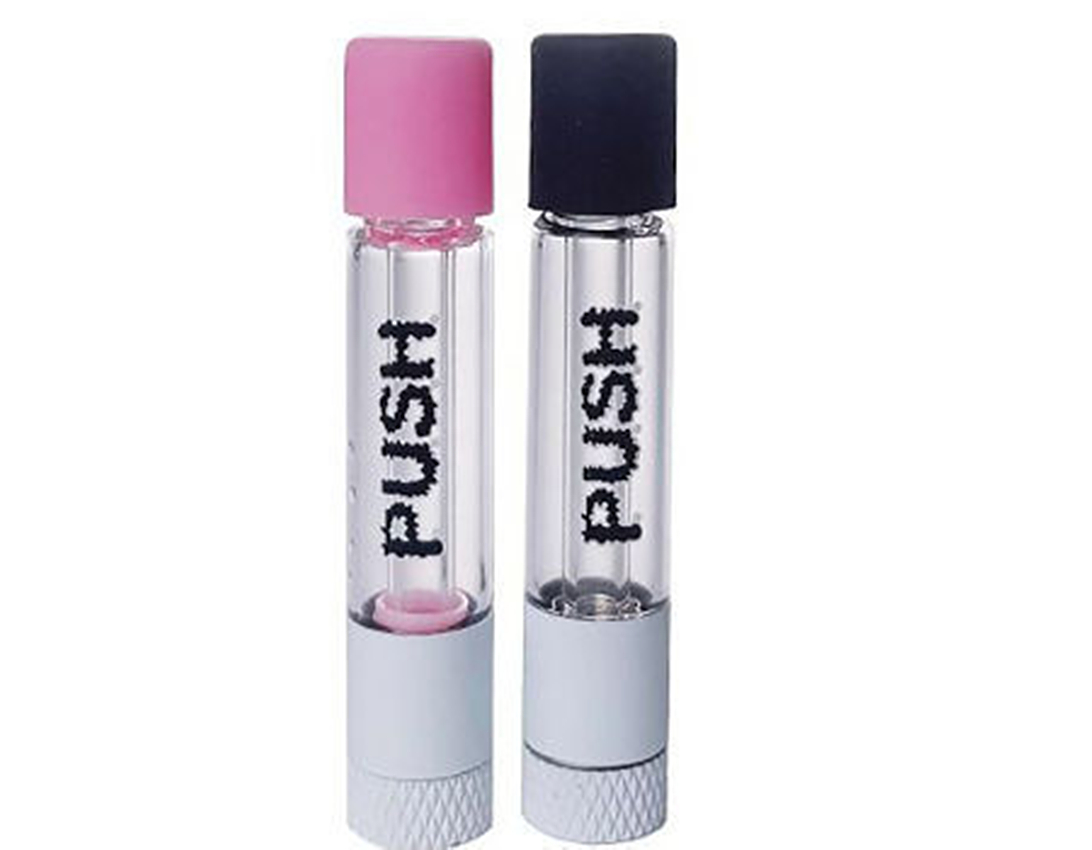 Push Glass CBD Cartridges 1ml Empty Vape Pen Carts with 510 Thread