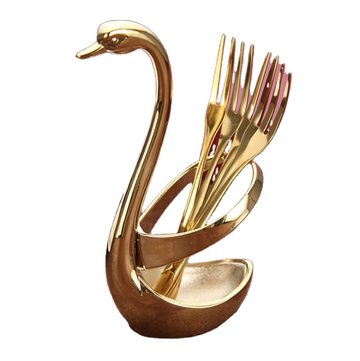 Fruit Fork Check Dessert Cake Fork Check Dessert Coffee Spoon Base Cygnus Combination Tableware Set