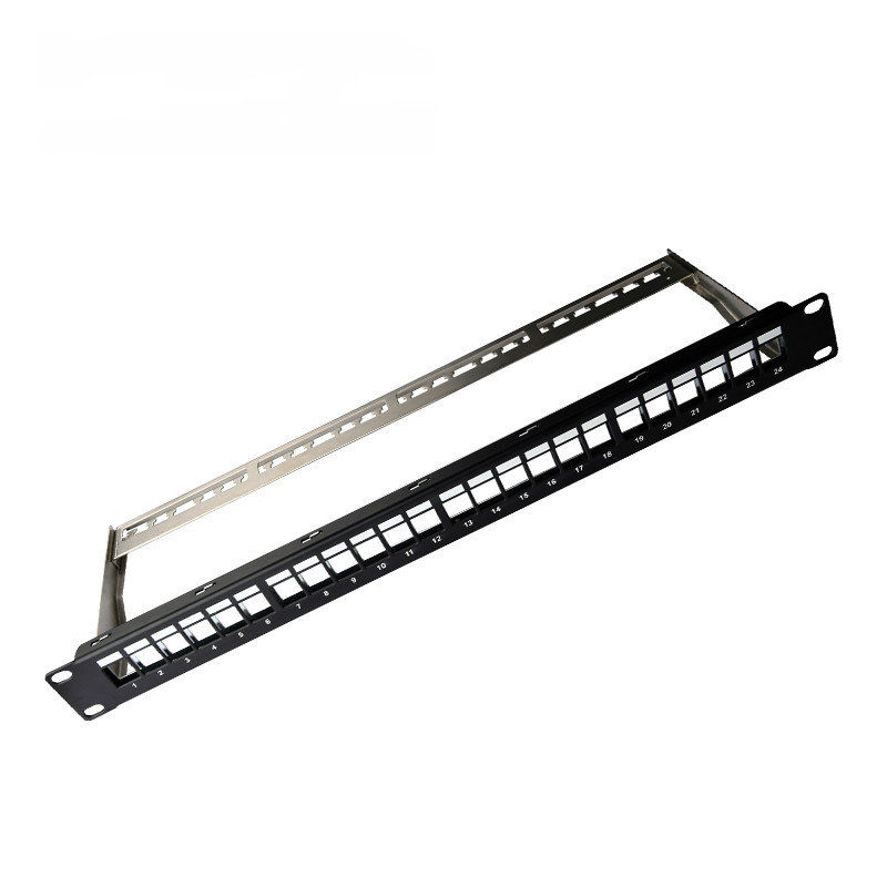 19 дюймов 1U сети UTP, FTP, пустой патч-панель 24 порта для cat6 keystone jack