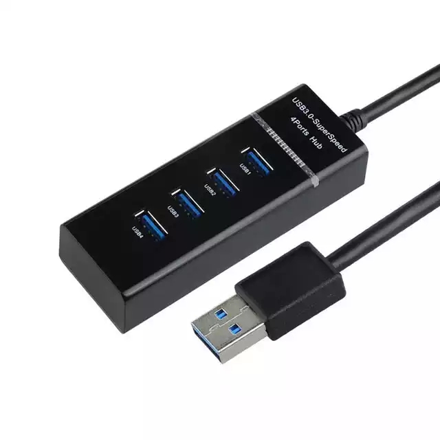 Прямая продажа с фабрики USB3.0 hub Высокоскоростной 4-портовый USB3.0 USB2.0 док-станция USB 4-портовый концентратор со светодиодной подсветкой из 30 см кабель для настольных ПК ноутбук