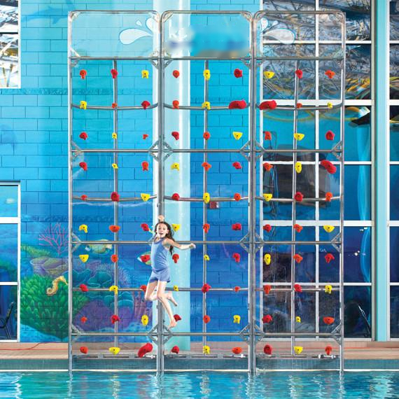 Best quality choice indoor children and adults aquatic area with a poolside Sturdy construction swimming pool Climbing Wall