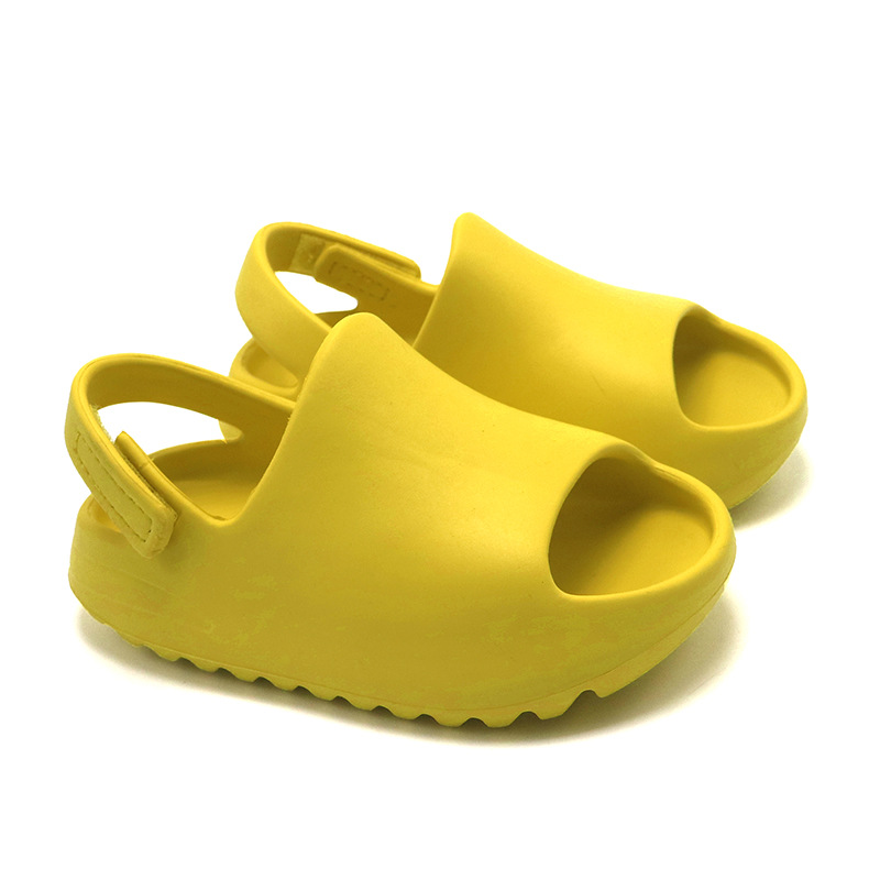 2021 Wholesale cheap comfortable EVA Beach Pure Color shower sandal bath outdoor kids slides slippers with strap for home