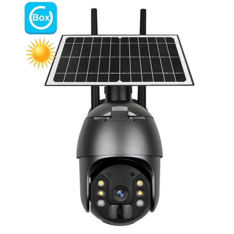 3MP 4MP Ubox Rechargeable Batteries Solar 4G Sim Card Security System Wireless Outdoor Solar PTZ WIFI Security 4G Solar Camera