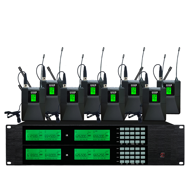 Yvcbox-U808 Uhf1 буксировочный 8 беспроводных диверситивные Профессиональный церковь для выступлений на сцене петличный наушники с микрофоном