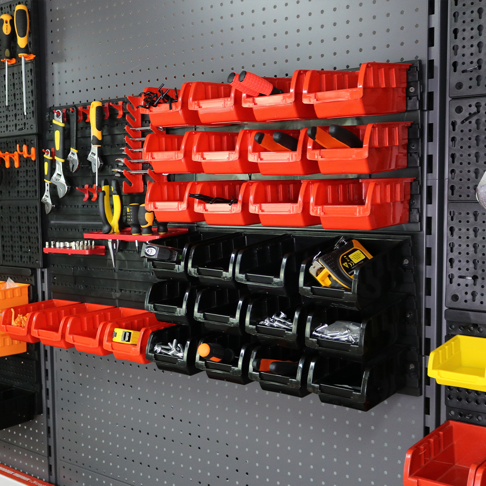 Vcan 46 Pcs Plastic Wall Mounted Storage Bin Tool Boxes And Storage Cabinets workshop Garage Cabinet Tool