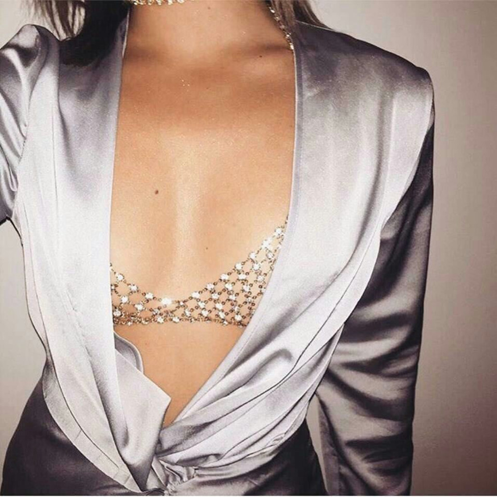 NAKAMURA Sexy bikini chest chain body chain fashion wisp Tassel Necklace body chain