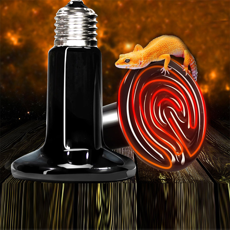 25/50/75/100/150/200W Черепаха Животное инфракрасный животных керамиковая подогревательная лампа контроля температуры под рептилию обогревающая лампа