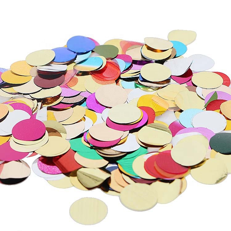 1/2.5cm 50g silver gold rose gold round shape long foil confetti for balloon wedding birthday baby shower graduation party