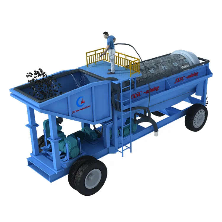 waste recycling plant screen separator machine gold rotary trommel screen for sale