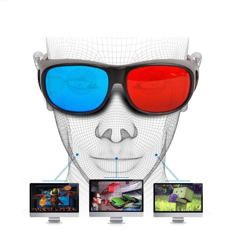 3D очки DVD стерео кино солнцезащитные очки для женщин красный-синий голубой анаглиф простой стиль 3d кино игры обновление стиль H752