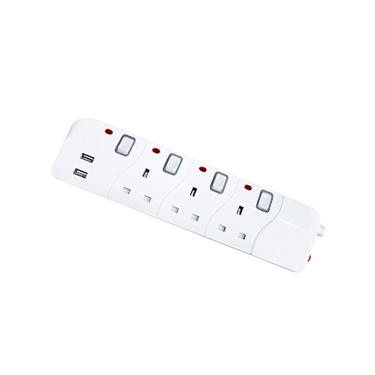 3-сторонняя 3 м удлинительная Розетка с usb