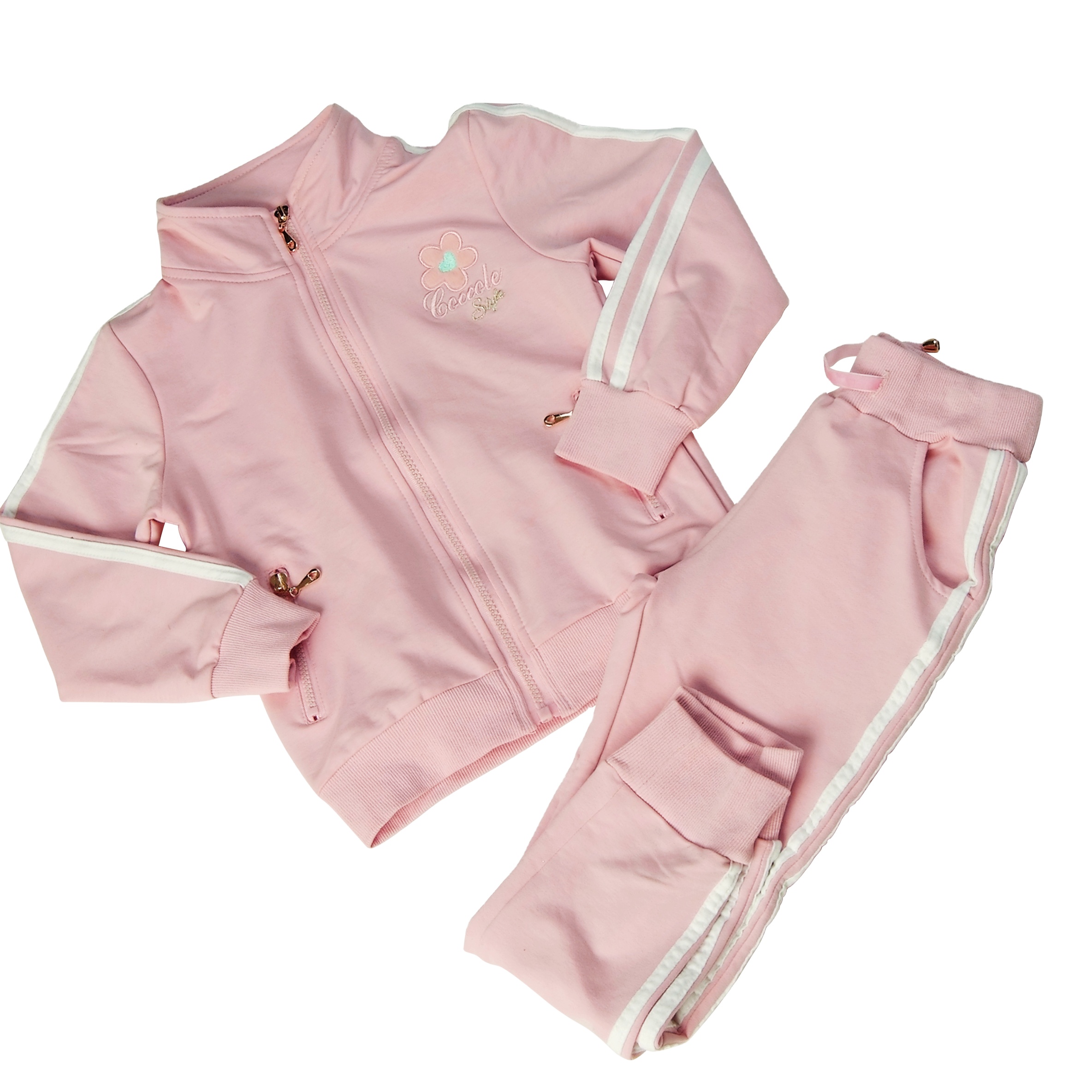 spring autumn baby girls clothing sets sports suit long sleeve zipper sweat shirts and pants