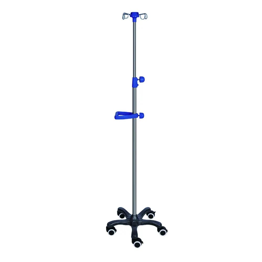 Low price hospital medical adjustable stainless steel IV pole stand China