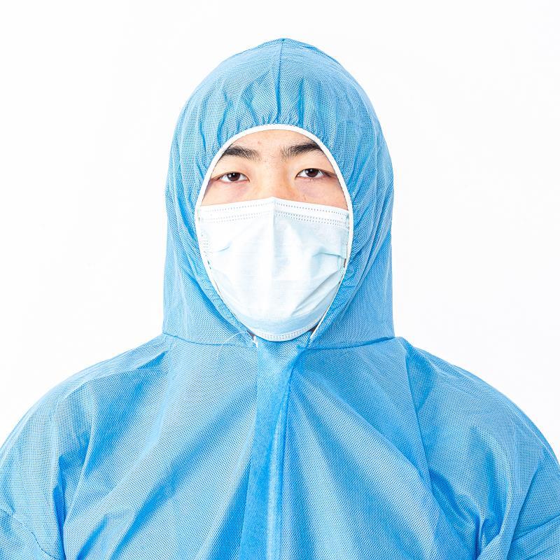 SMS Coverall Disposable Protective Clothing, Blue Ce 1pc/paper- Sterile Plastic Bag, 50pcs/carton Class II Blue, White 10000pcs