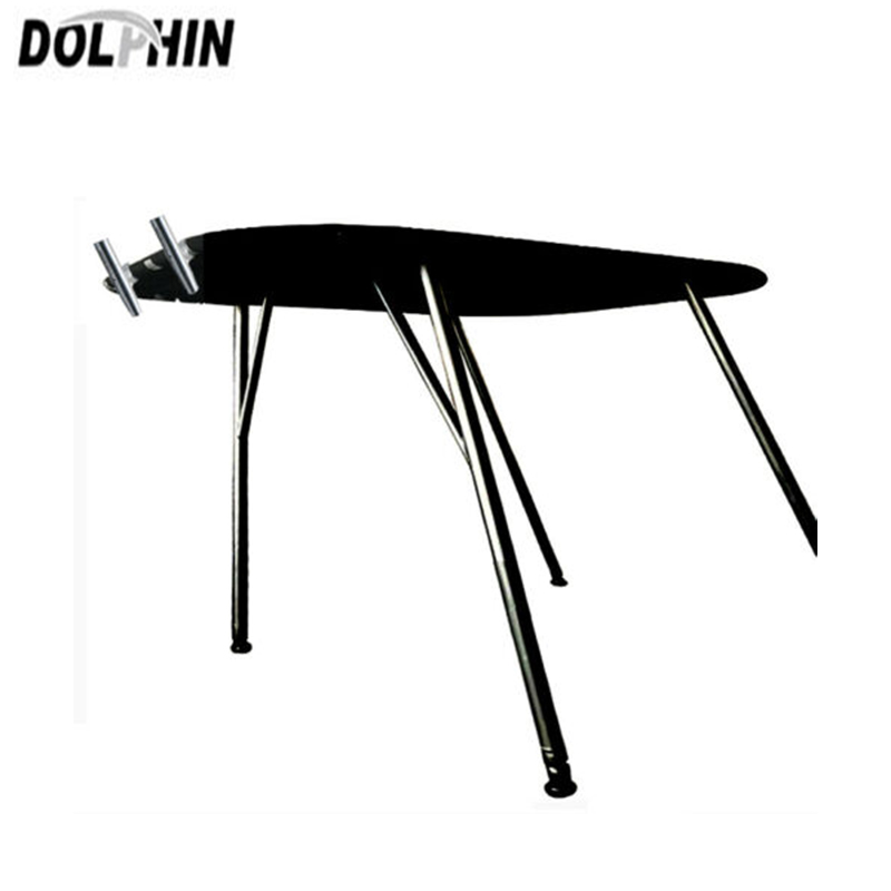 Dolphin universal walk around boat t top potoon bimini t top & wakeboard tower aluminum black coated frame