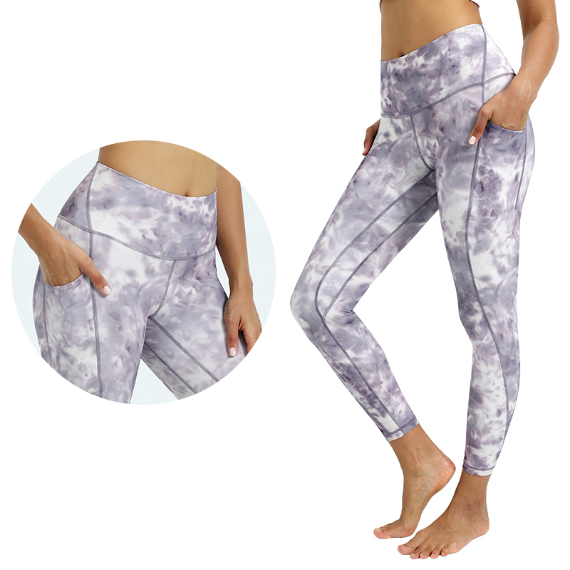 Wholesale High Waist Seamless Scrunch Butt Yoga Pants Gym Apparel Leggings Women with pockets