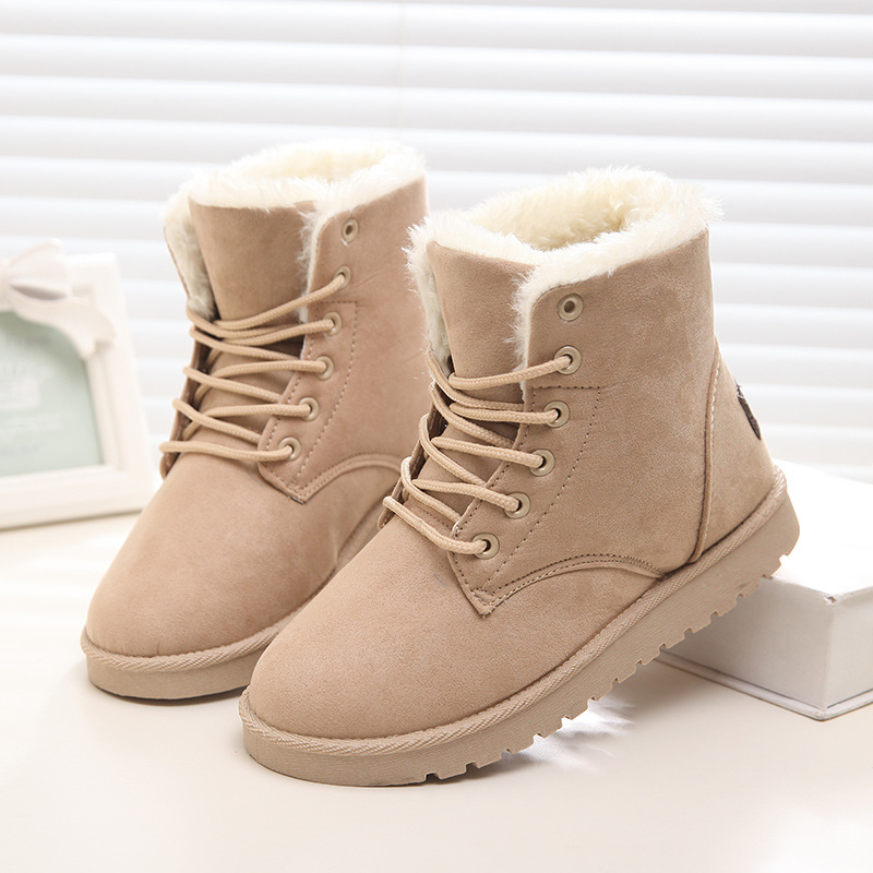 Large Size Bottes Femme Winter Snow Boots Plush Dr Martins Ankle Boots Warm Snow Boots