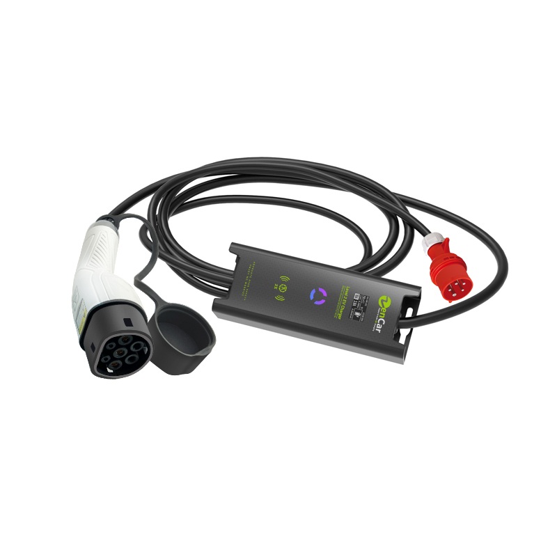 Zencar Type 2 IEC 62196 3 Phase 16A 11KW EV Quick Charging Station to Red CEE