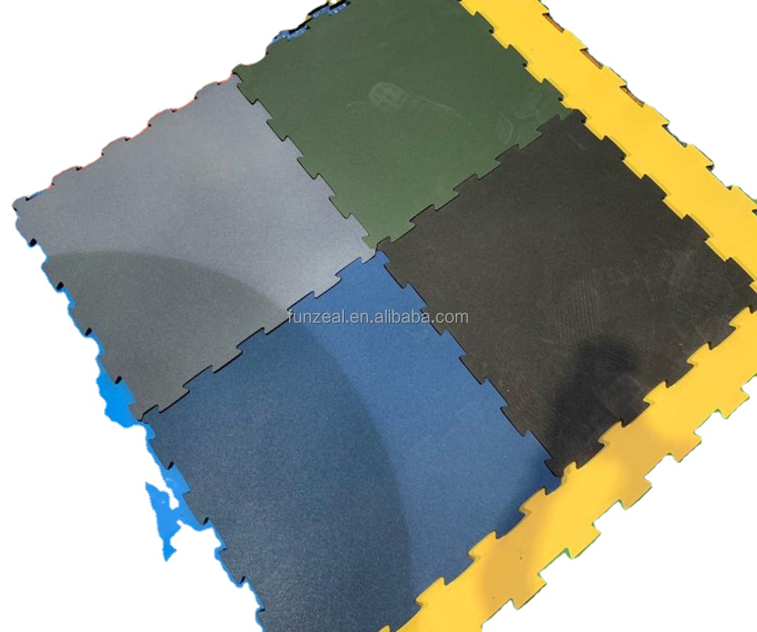 fine granules 1m x 1m x 15mm gym rubber flooring epdm gym flooring