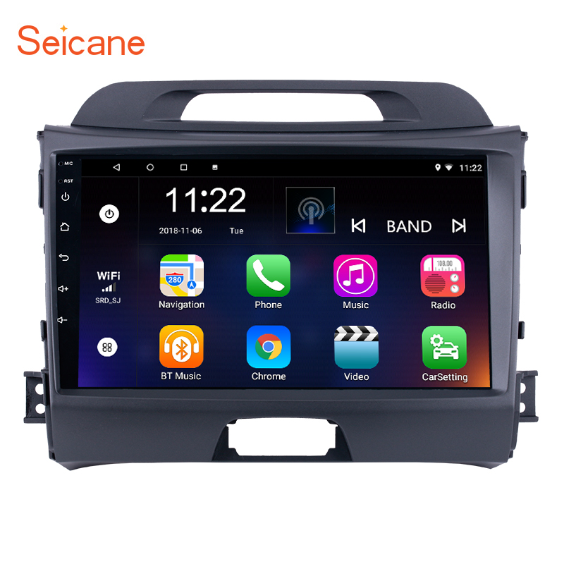 9 дюймов Android 10,0 сенсорный экран GPS Navi Стерео для 2010-2015 KIA Sportage с поддержкой Wi-Fi Bluetooth музыка USB Поддержка DAB SWC DVR