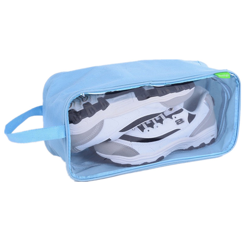 Wholesale Custom Logo Waterproof Storage Travel Sport Organizer Shoe Set Bag Oxford Polyester Zipper Shoe Bag