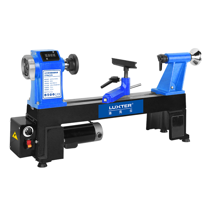 LUXTER 12inch Variable Speed Mini Wood Turning Lathe Machine Mini Wood Lathe Machine