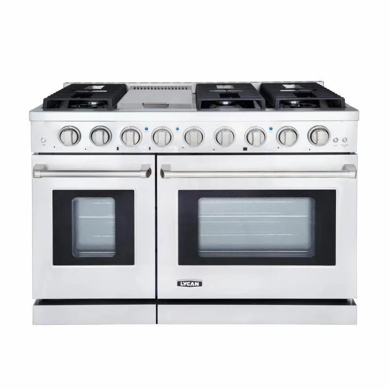 Factory Direct 48 inch Heavy Duty Range with Gas Stove and Gas Oven