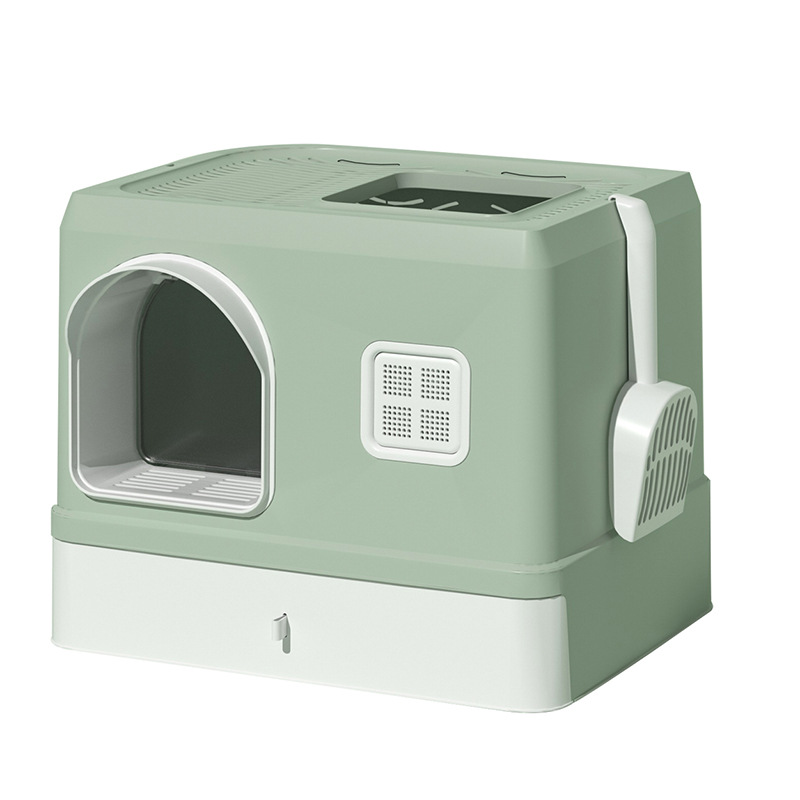Pet Cleaning Anti-splash Cat Litter Box Drawer Type Plastic Cat Litter Box Cat Toilet
