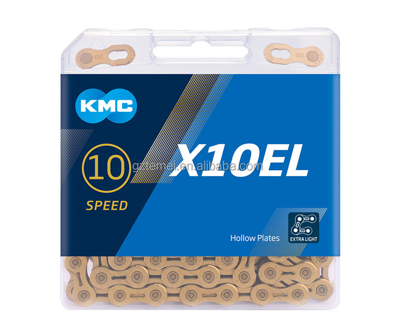 КМК X10EL инструмент для демонтажа цепи велосипеда (оригинальный 10 скоростей велосипеда цепь золотая шоссейный велосипед 116L цепи