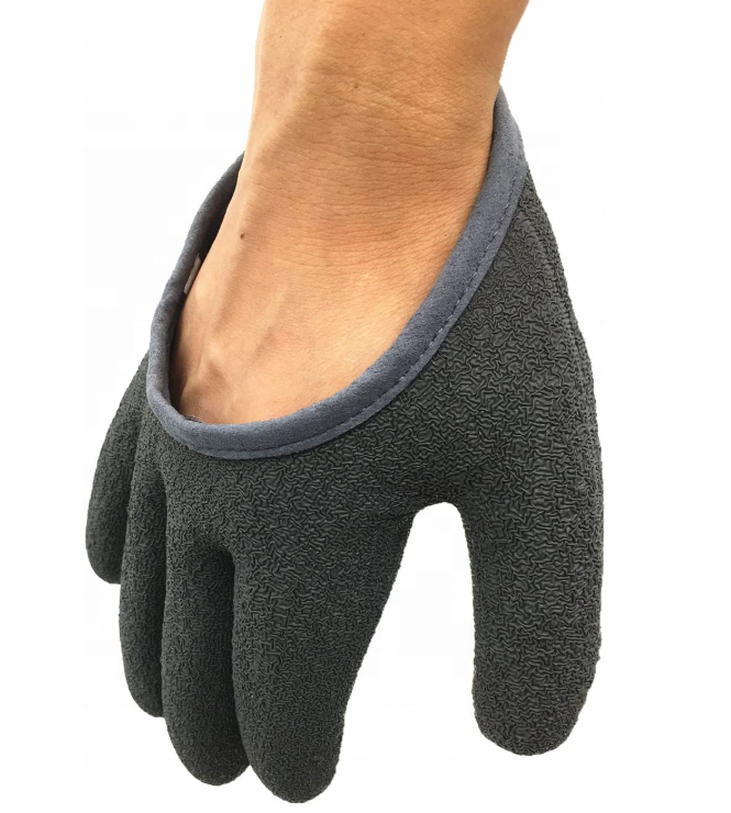 Durable Latex Anti Slip Anti Cut Fish Scale Cleaning Waterproof Fishing Gloves