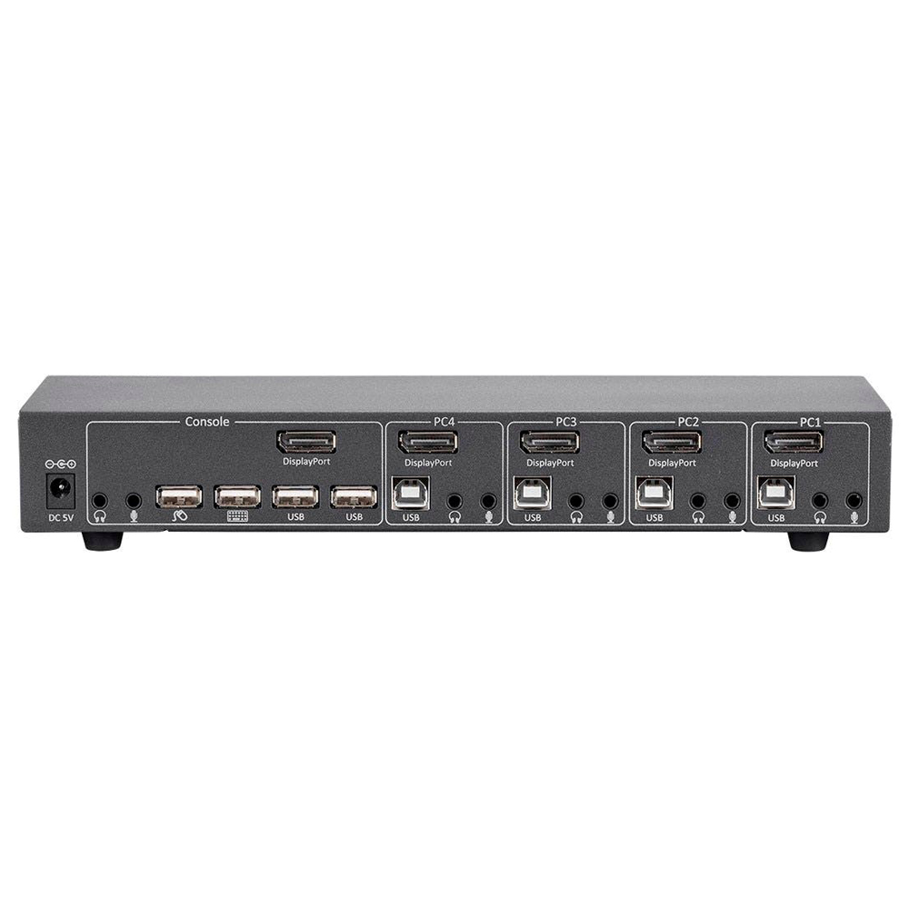 Промышленный 4-портовый дисплей Gmax, Kvm-переключатель, 4K 60 Гц, четыре в одном выходе с аудио DP1.2, ручная клавиша