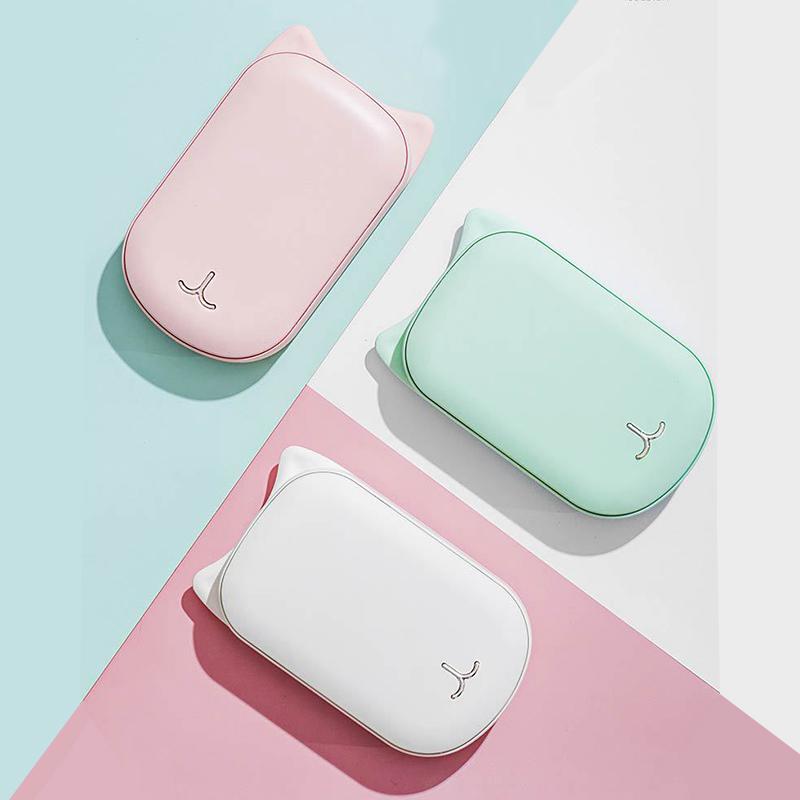 Симпатичный USB Перезаряжаемый ручной грелка и 3600Ma Power Bank 5 в Мини Портативный Путешествия Удобный долгий срок службы Pock