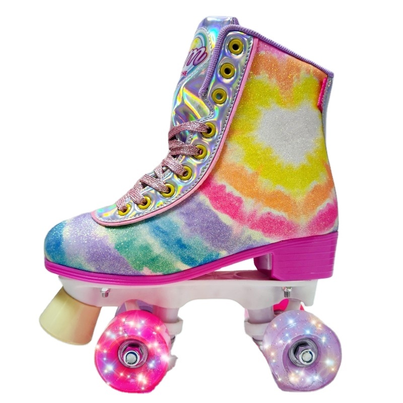 High Heel Professional Roller Skates Single Flash PVC Shoelace for Roller Skates