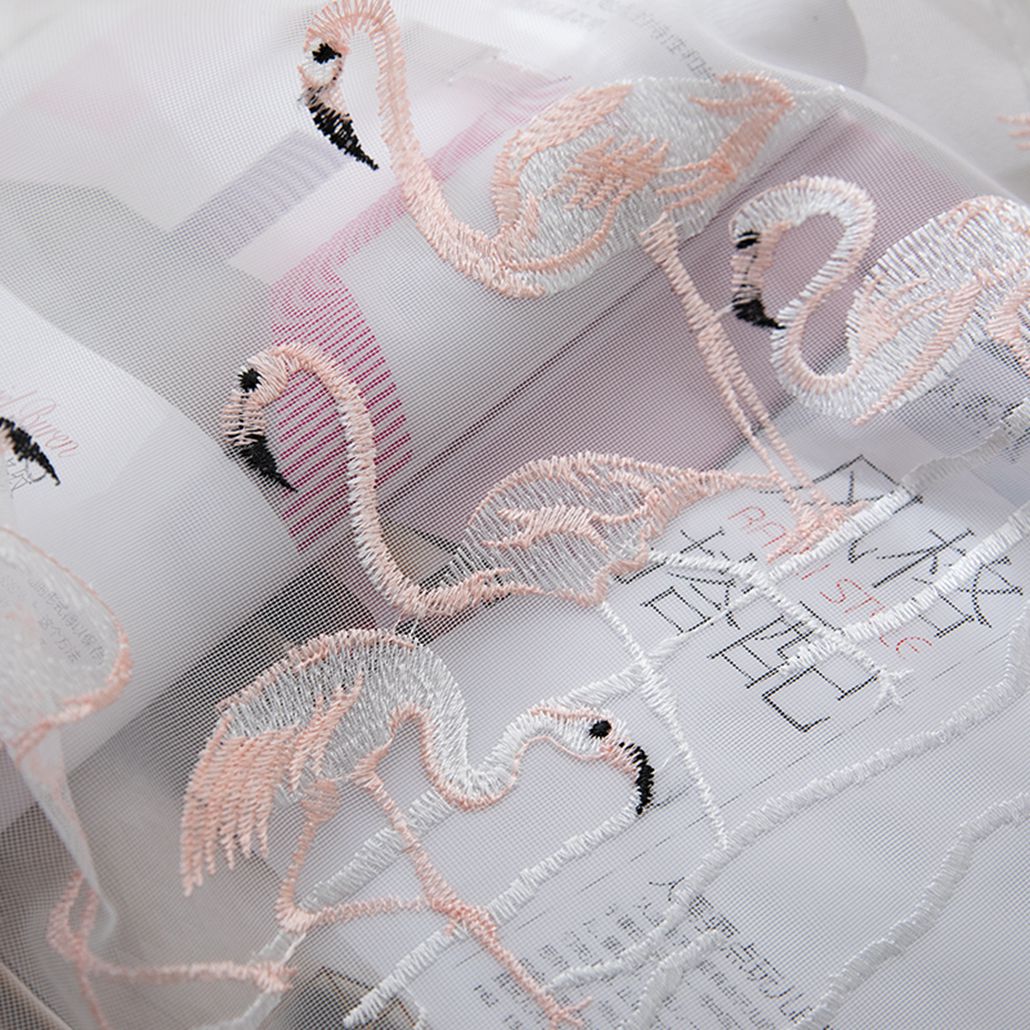 China factory wholesale online beautiful embroidery sheer lace curtains