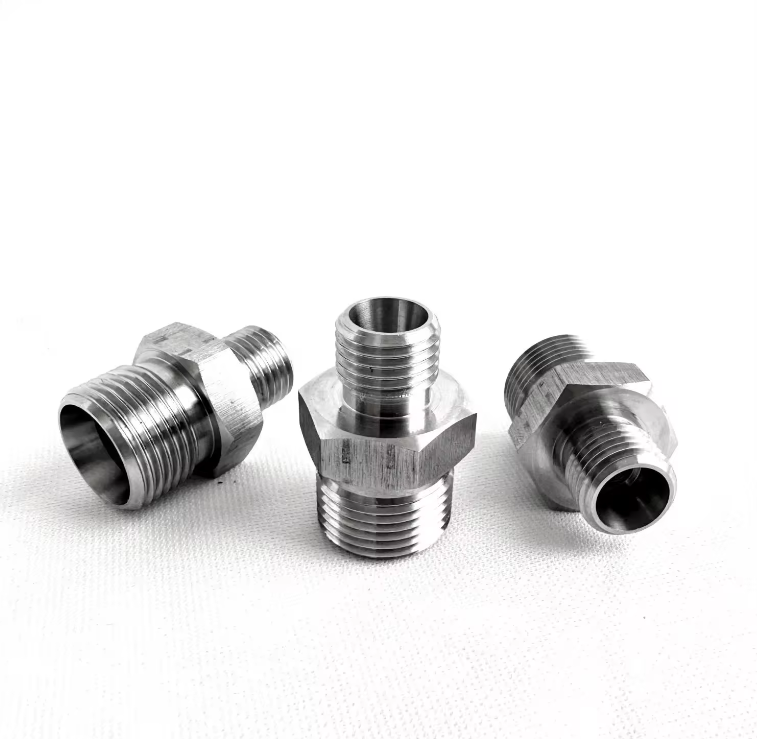 Water pipe joint casting pipe fittings 304 stainless steel hexagonal against wire thread water heating fittings