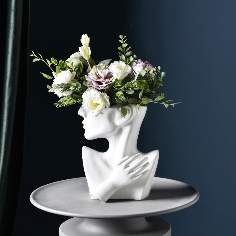 Handicraft Furnishings Human Body Art Vases Home Decoration Accessories Living Room Dining Table Flower Arrangement Container