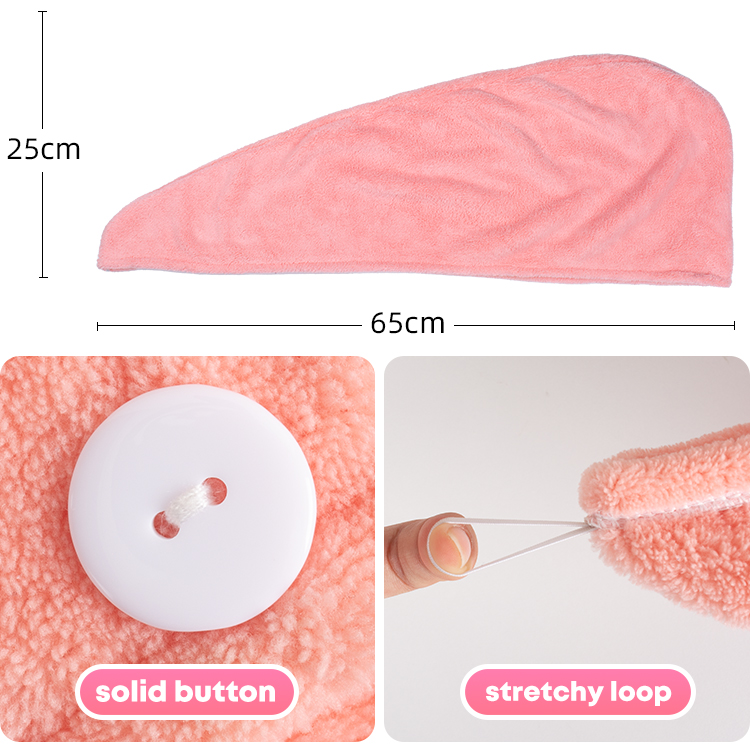 Custom logo hair salon drying turban towel Microfiber wrap hair towel for curly hair after shower